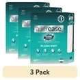 thumbnail image 1 of (3 pack) AllerEase CleanBoost Plush Knit Mattress Cover Protector, Twin - Fitted, w/ Straps, Waterproof, 1 of 9
