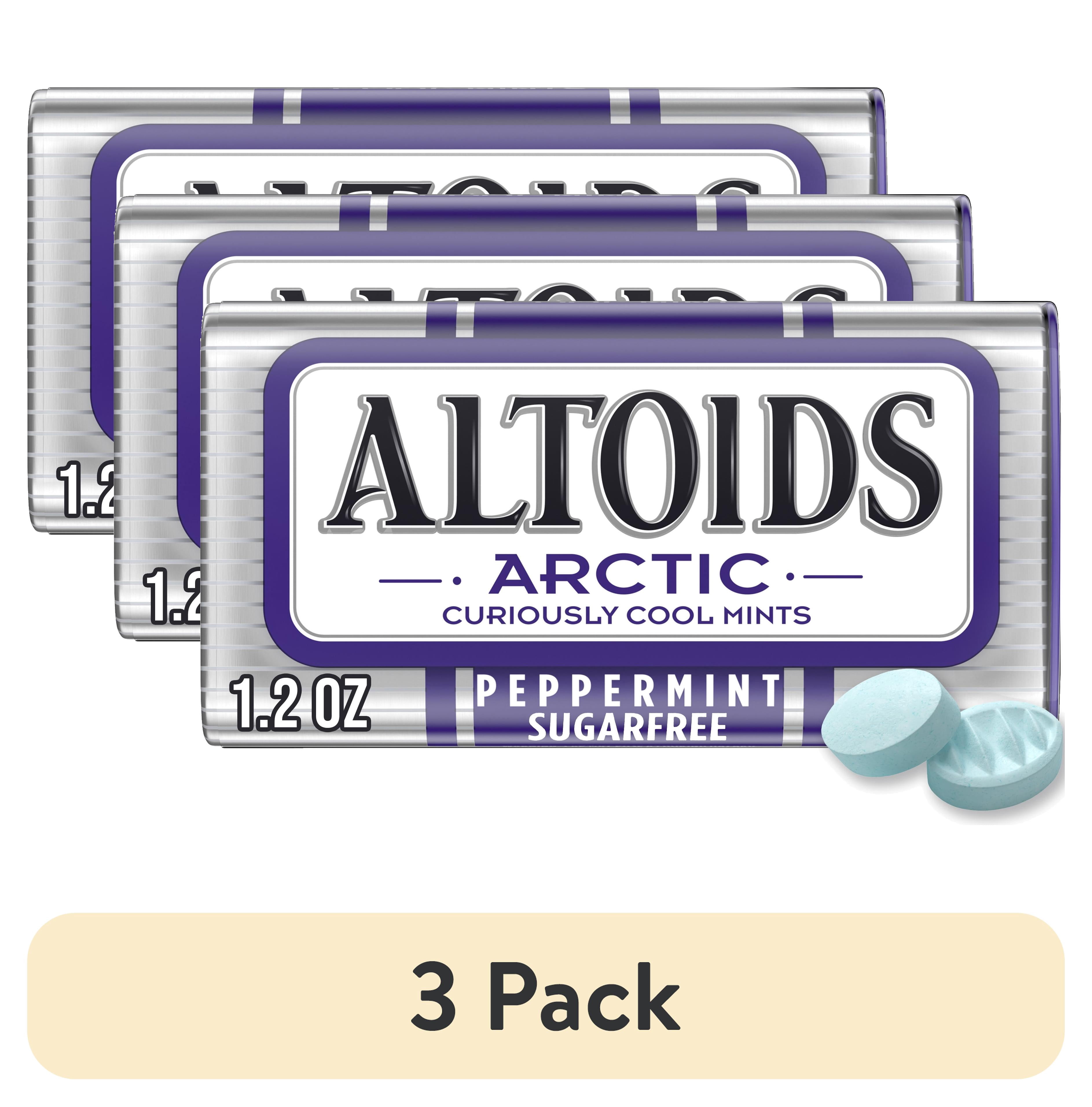 (3 pack) Altoids Arctic Peppermint Sugar Free Breath Mints - 1.2oz Tin ...