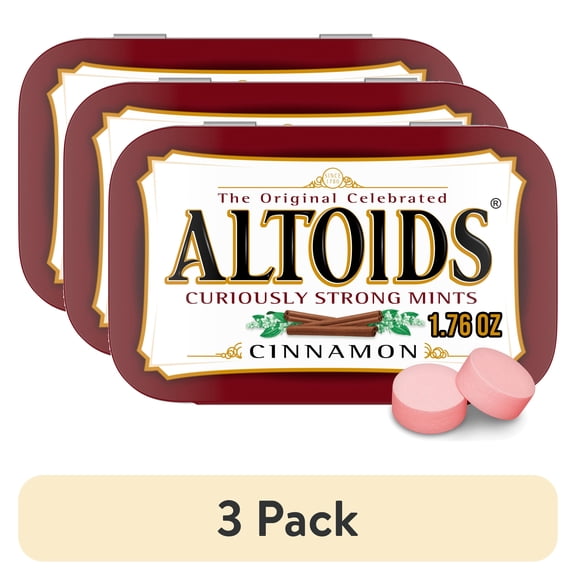 (3 pack) Altoids Cinnamon Breath Mints - 1.76 oz Tin