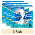 thumbnail image 1 of (3 pack) Always Infinity Feminine Pads, Size 3, Extra Heavy, Wings, Unscented, 28 Count, 1 of 13