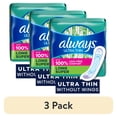 thumbnail interactive-video image 1 of (3 pack) Always Ultra Thin Pads Without Wings, Size 2, Long Super Absorbency, 40 Count, 1 of 17