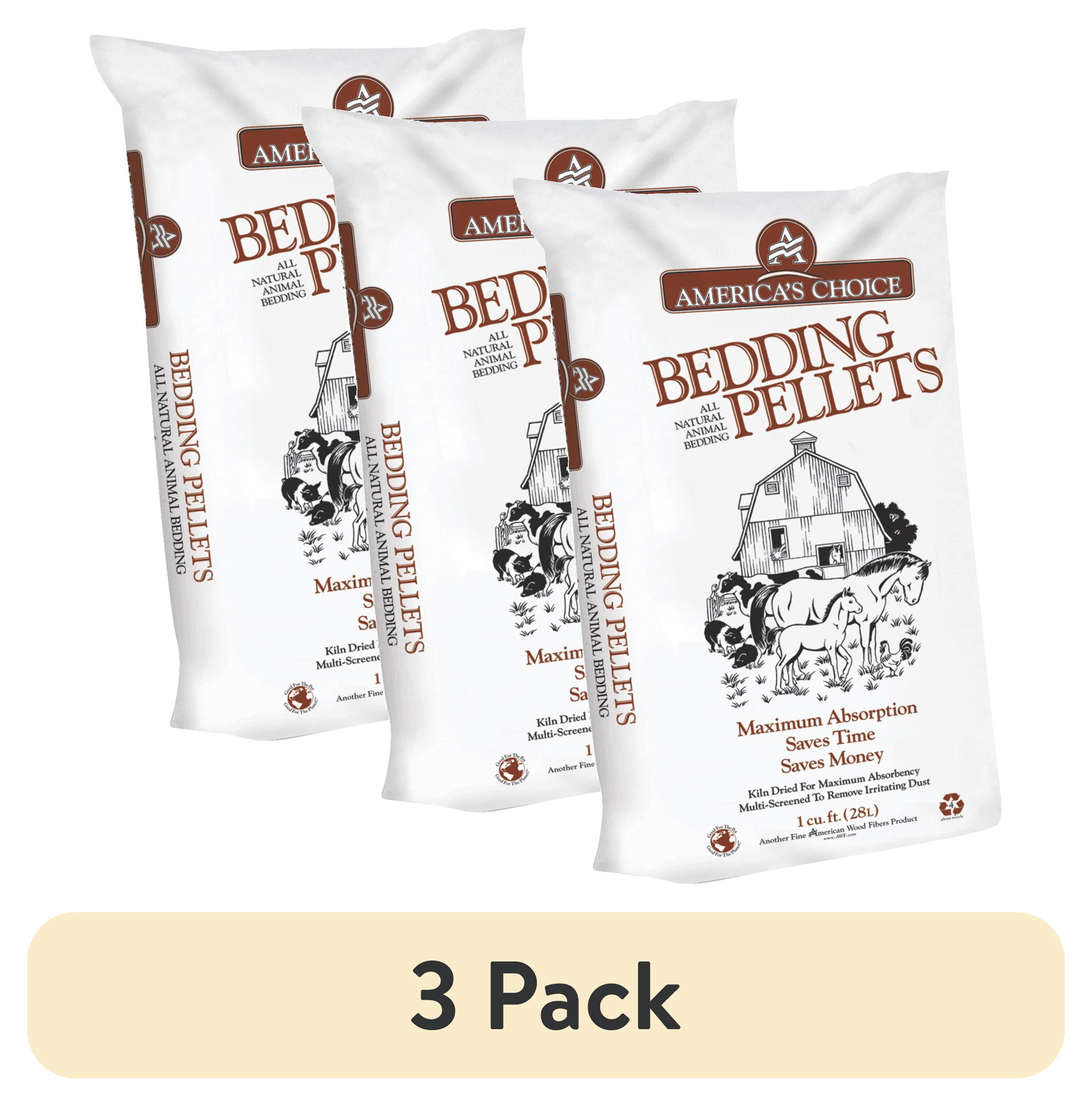 (3 pack) America's Choice Animal Bedding Pine Pellets, 40 lb Bag