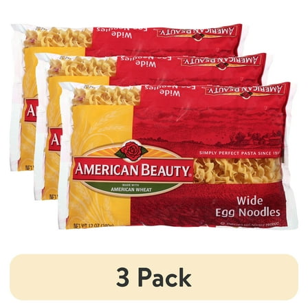 (3 pack) American Beauty 12 oz Wide Egg Noodle Pasta