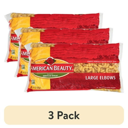 (3 pack) American Beauty 24 oz Large Elbow Pasta