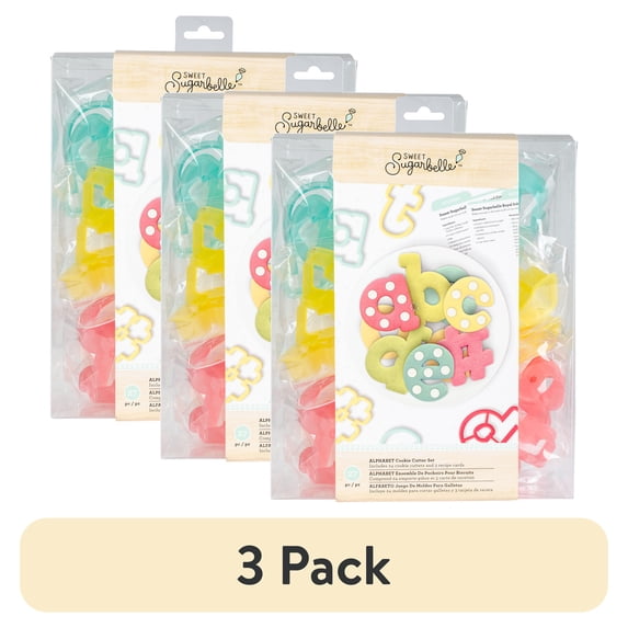 (3 pack) American Crafts Sweet Sugarbelle Cookie Cutter Set 27/Pkg-Alphabet