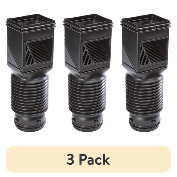 (3 pack) Amerimax FlexGrate Downspout Filter, Black