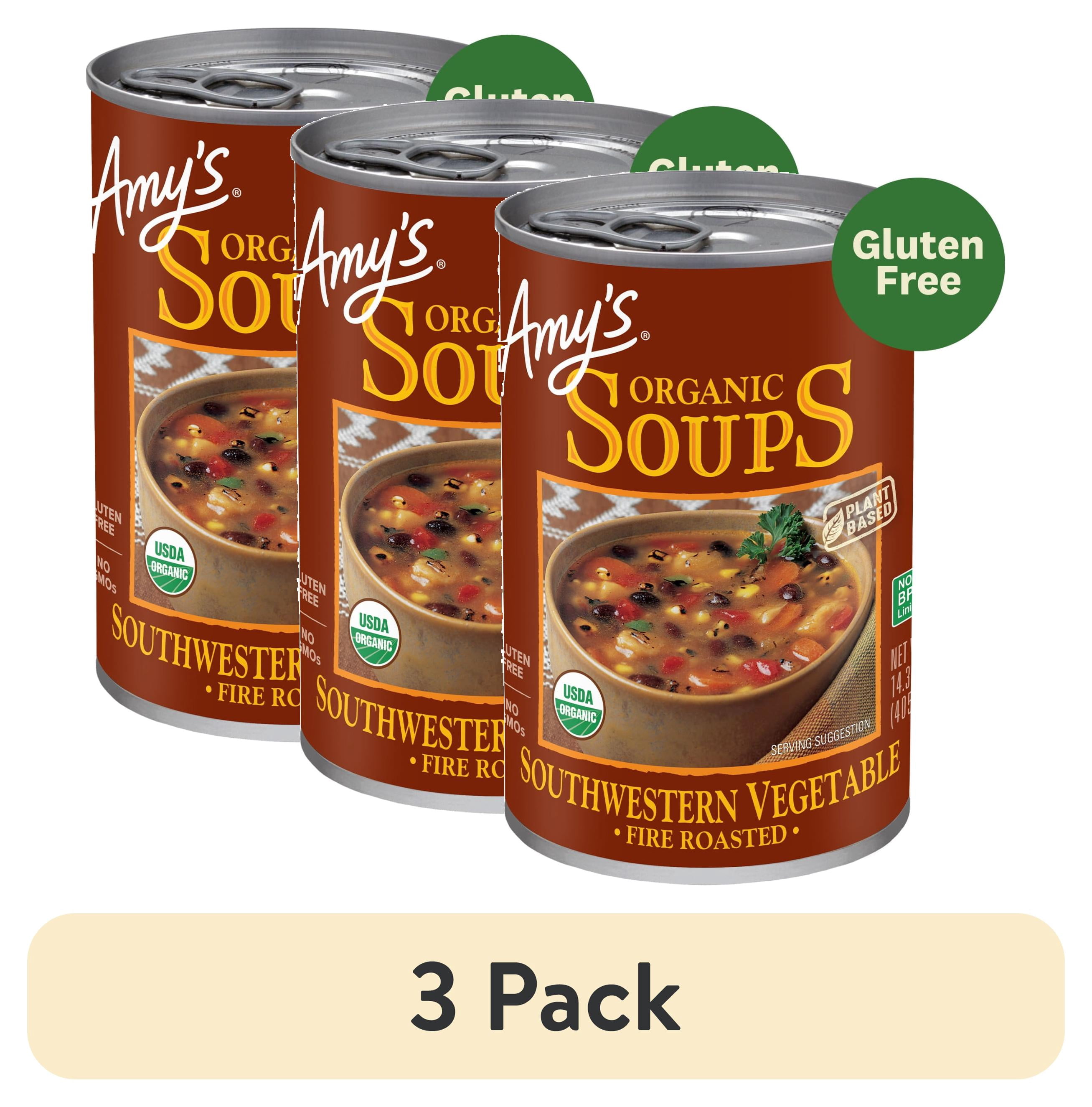 (3 pack) Amy's Organic Fire Roasted Southwestern Vegetable Soup 14.3 oz