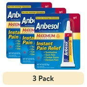 3 pack Anbesol Gel Maximum Strength 0.33 oz