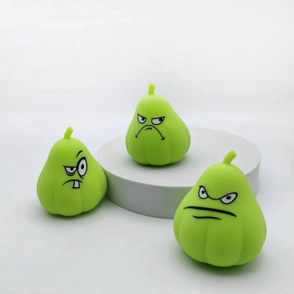 3 pack Angry PVC Squash Squishy Stress Balls Fidget Toys Soft Slow Release Funny Face Squeeze Sensory Toys