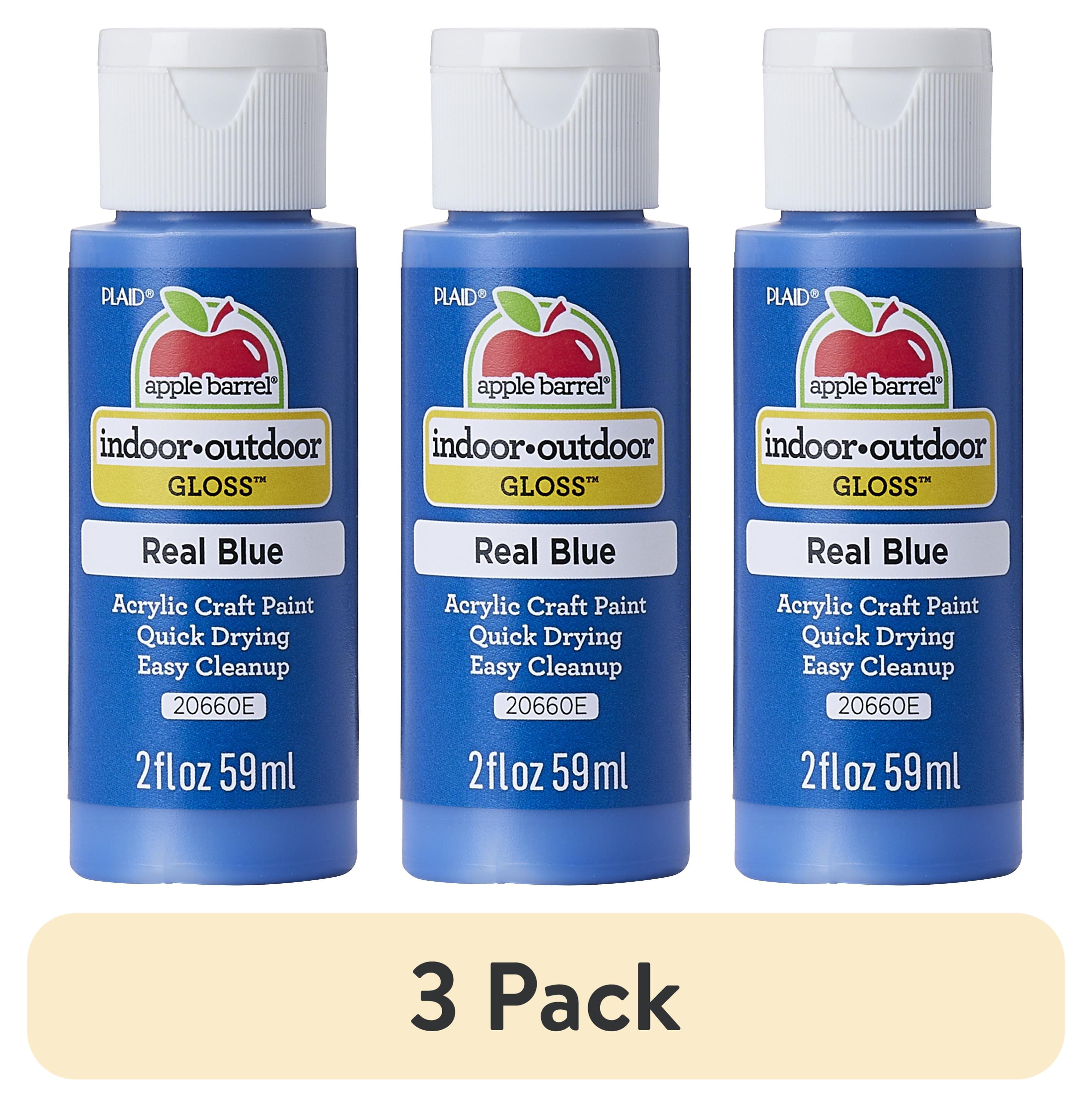 (3 pack) Apple Barrel 20660E Acrylic Craft Paint, Gloss Finish, Real
