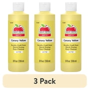(3 pack) Apple Barrel Acrylic Craft Paint, Matte Finish, Canary Yellow, 8 fl oz