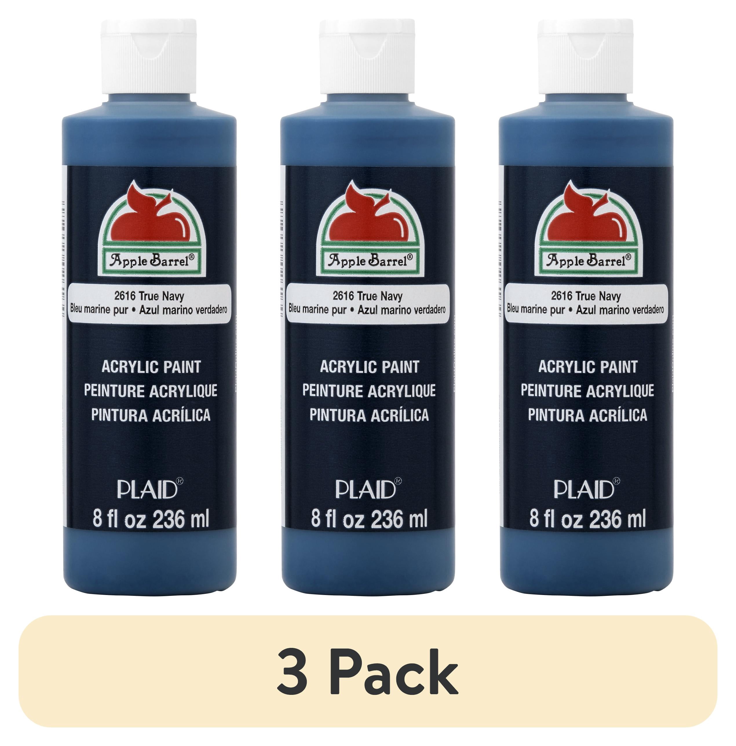 (3 pack) Apple Barrel Acrylic Craft Paint, Matte Finish, True Navy, 8 fl oz