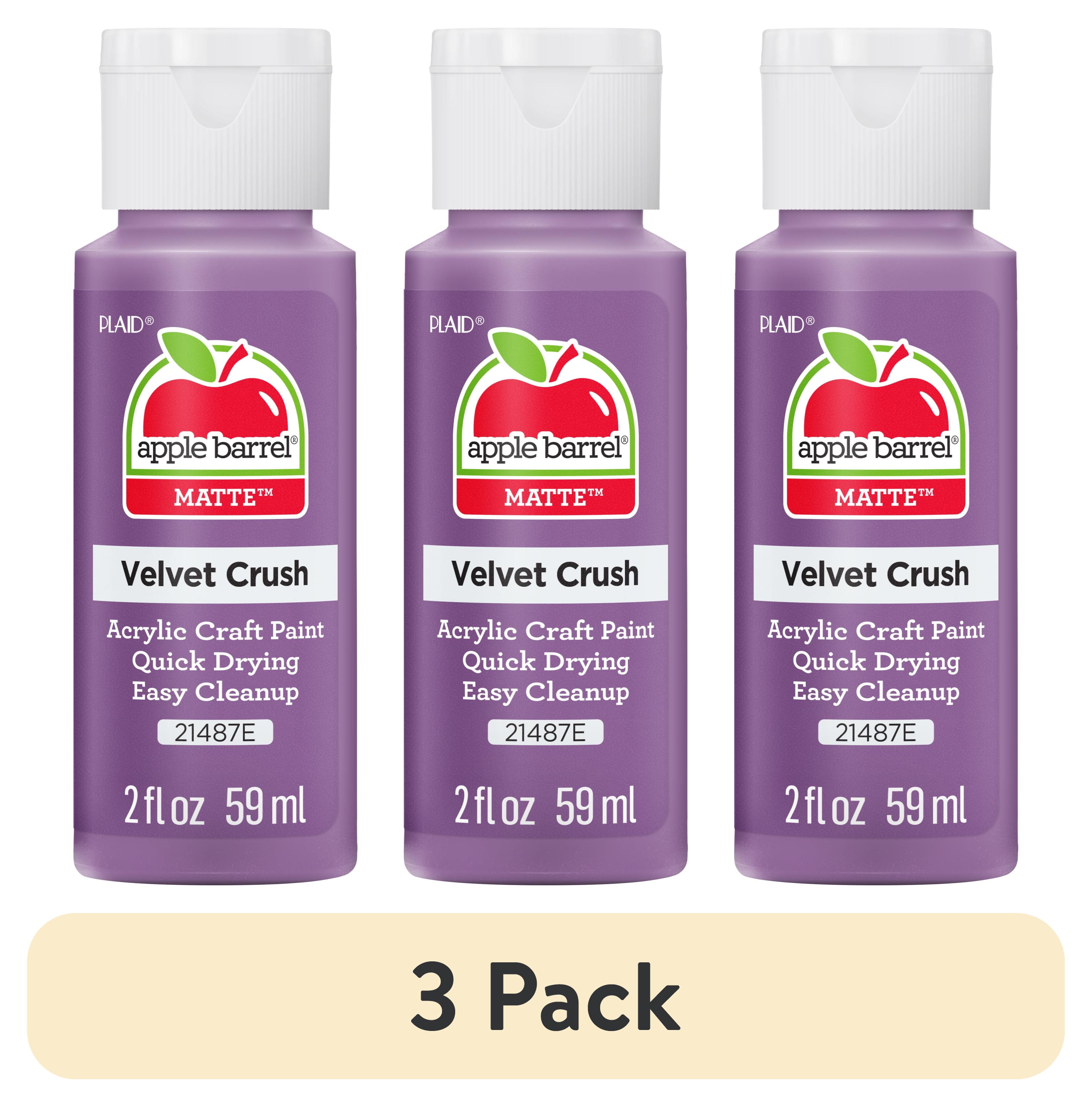 (3 pack) Apple Barrel Acrylic Craft Paint, Matte Finish, Velvet Crush, 2 fl oz