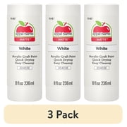 (3 pack) Apple Barrel Acrylic Craft Paint, Matte Finish, White, 8 fl oz