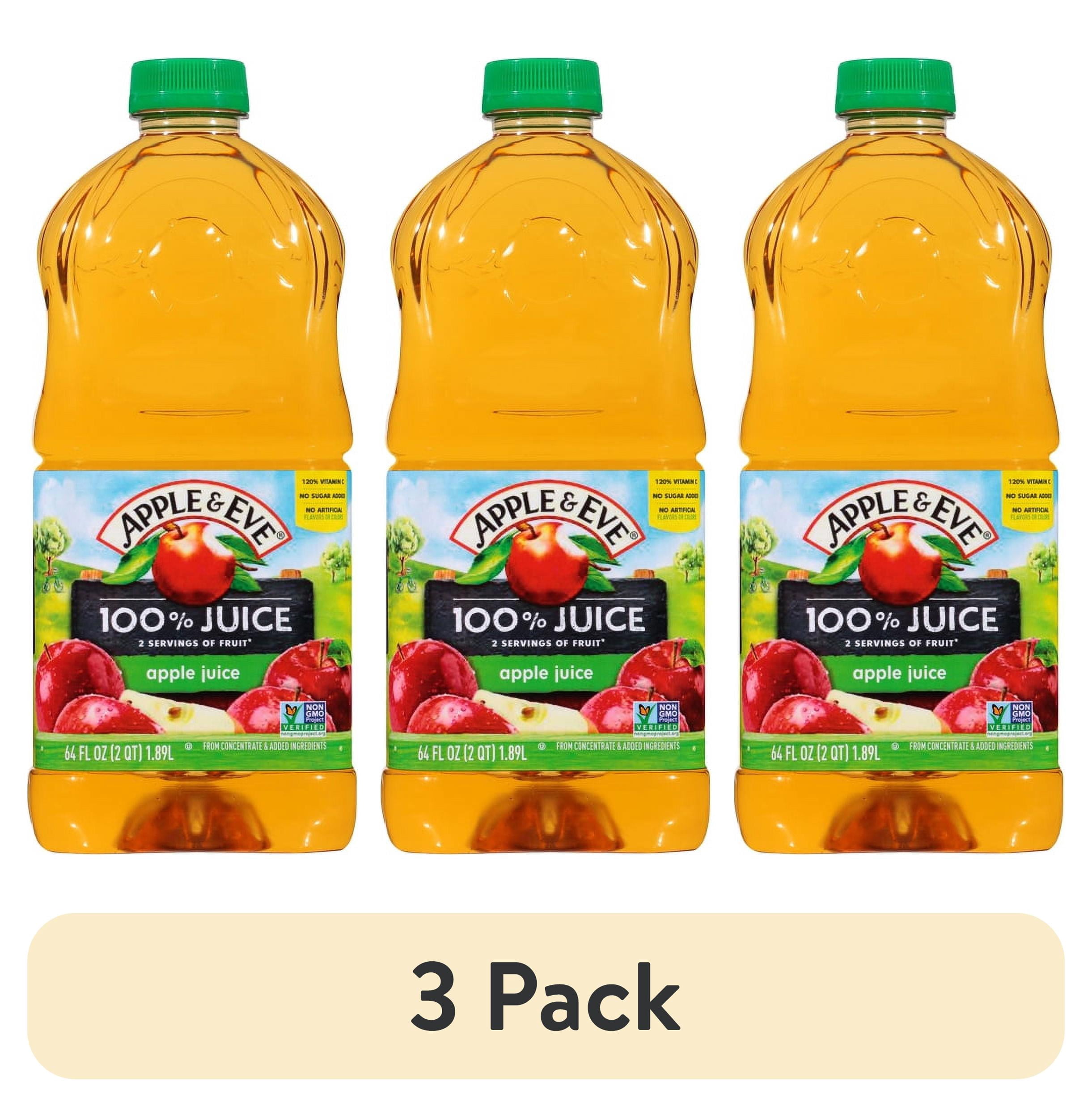 (3 pack) Apple & Eve 100% Apple Juice, 64 fl oz Bottle