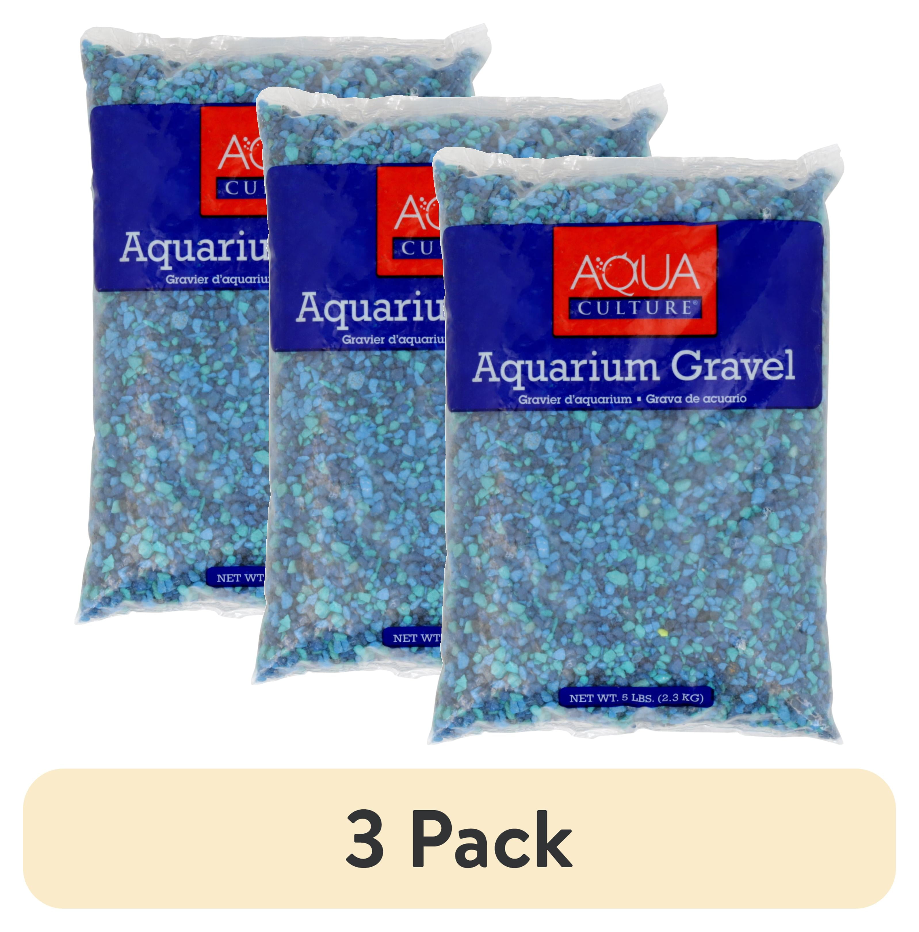 (3 pack) Aqua Culture Aquarium Gravel, Blue, 5-Pound,Fish/Reptiles