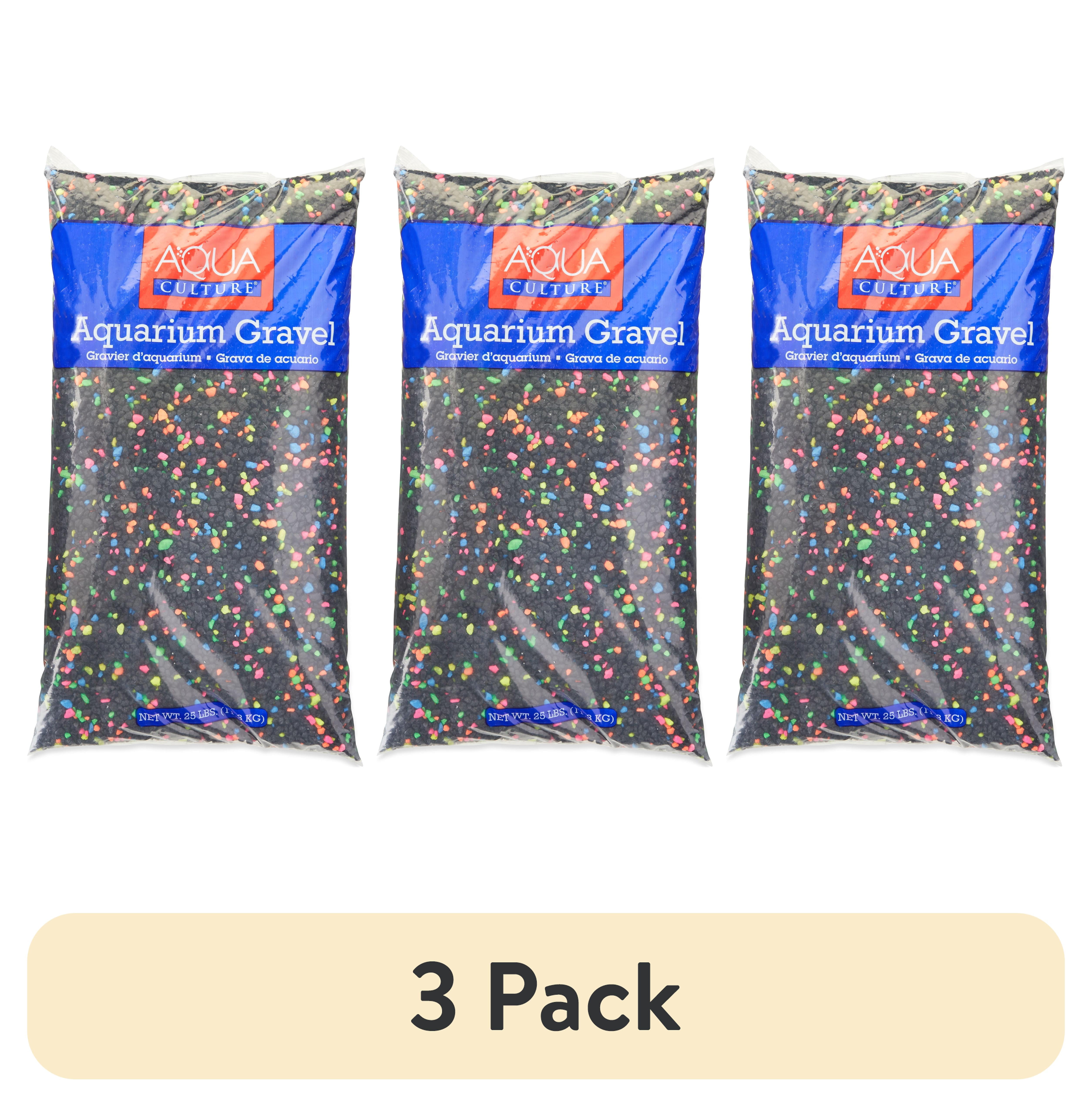 (3 pack) Aqua Culture Fish Aquarium Gravel, Multicolor Starry Night, 25 lb