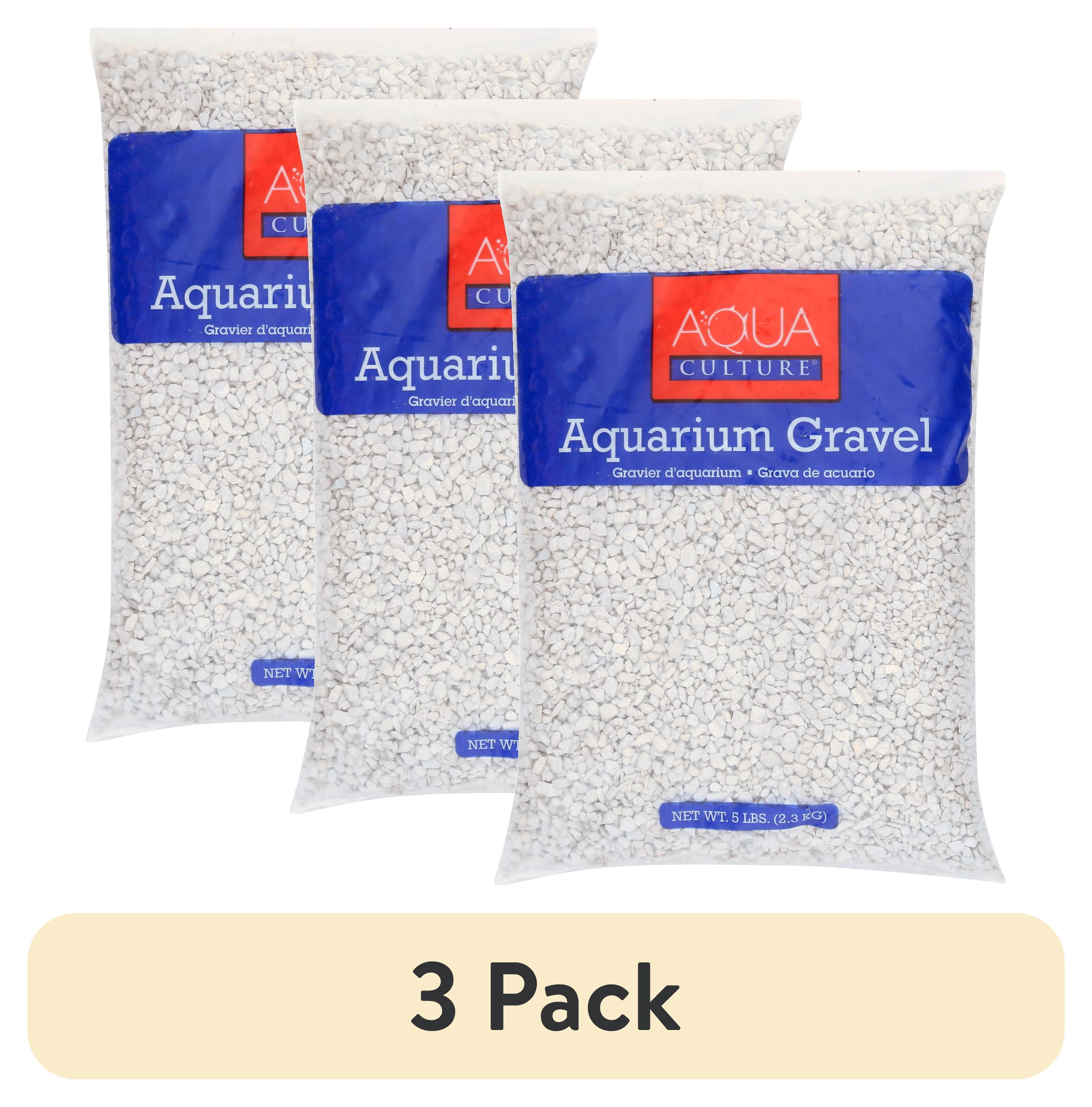 (3 pack) Aqua Culture Aquarium Gravel, White, 5 Lb, Aquatic