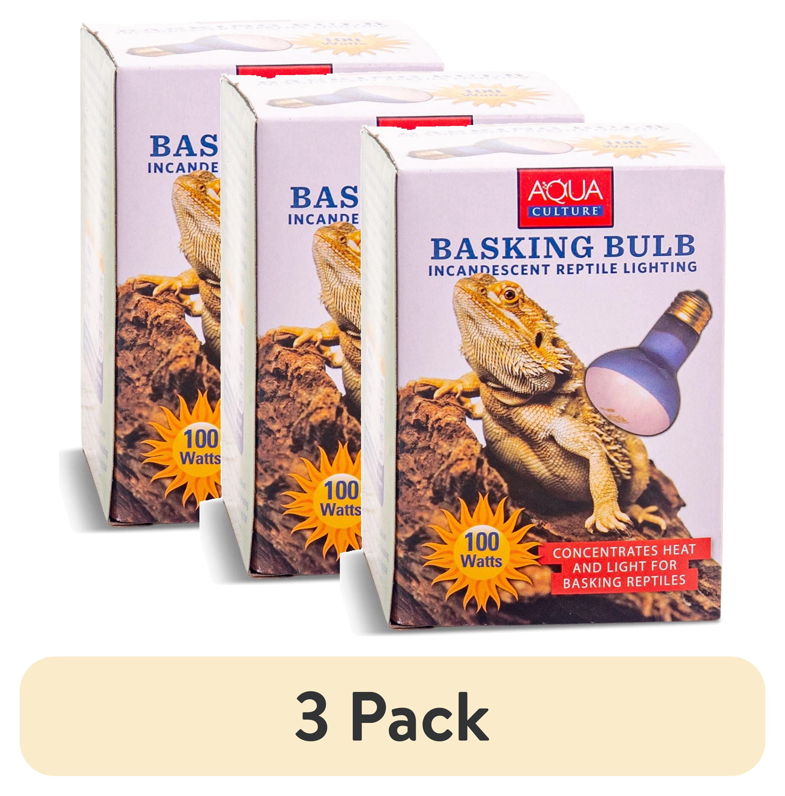 (3 pack) Aqua Culture Basking Bulb for Reptiles 100 Watt