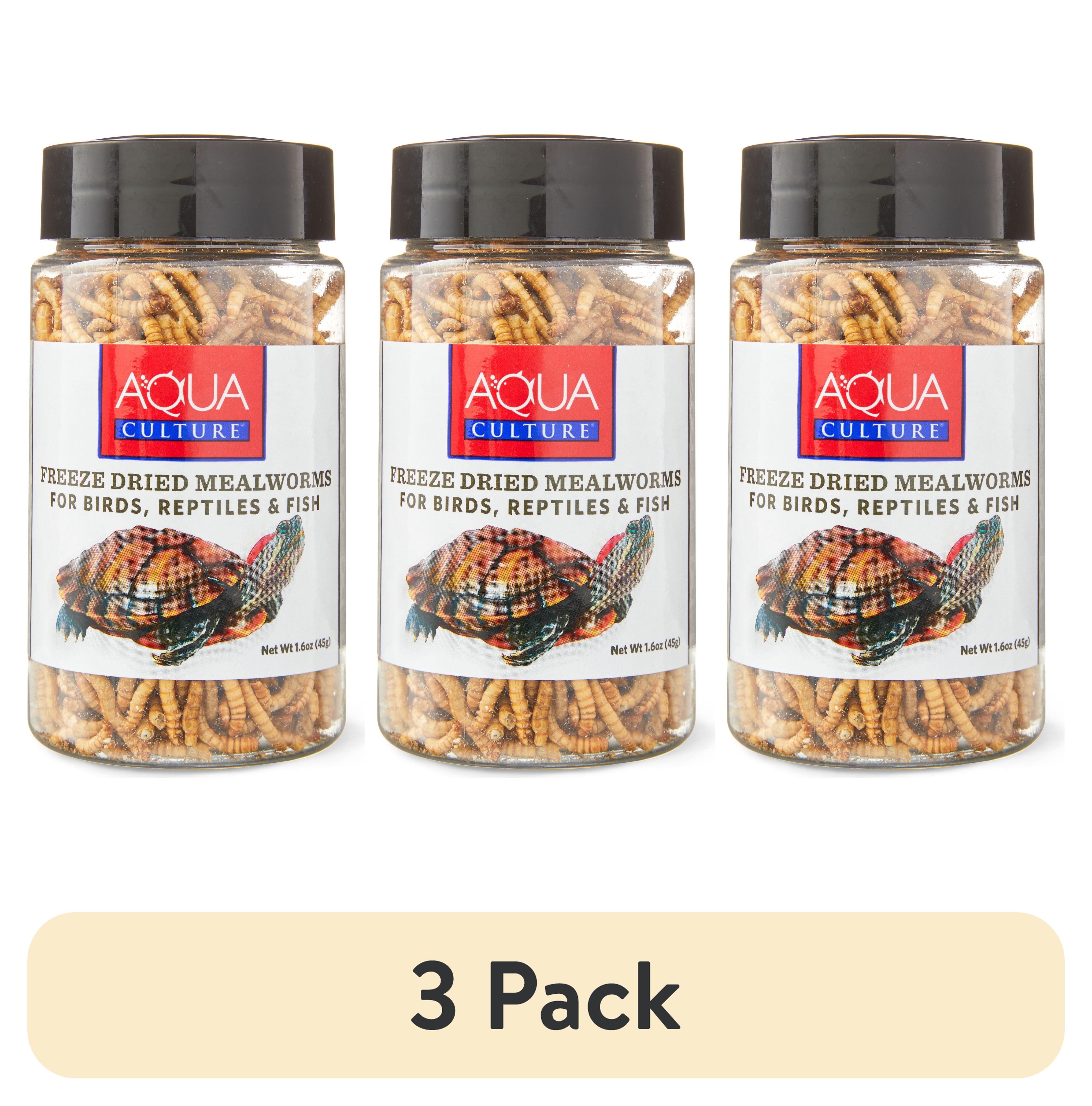 Aqua Culture Freeze Dried Mealworms for Birds Reptiles Fish 1.6 oz