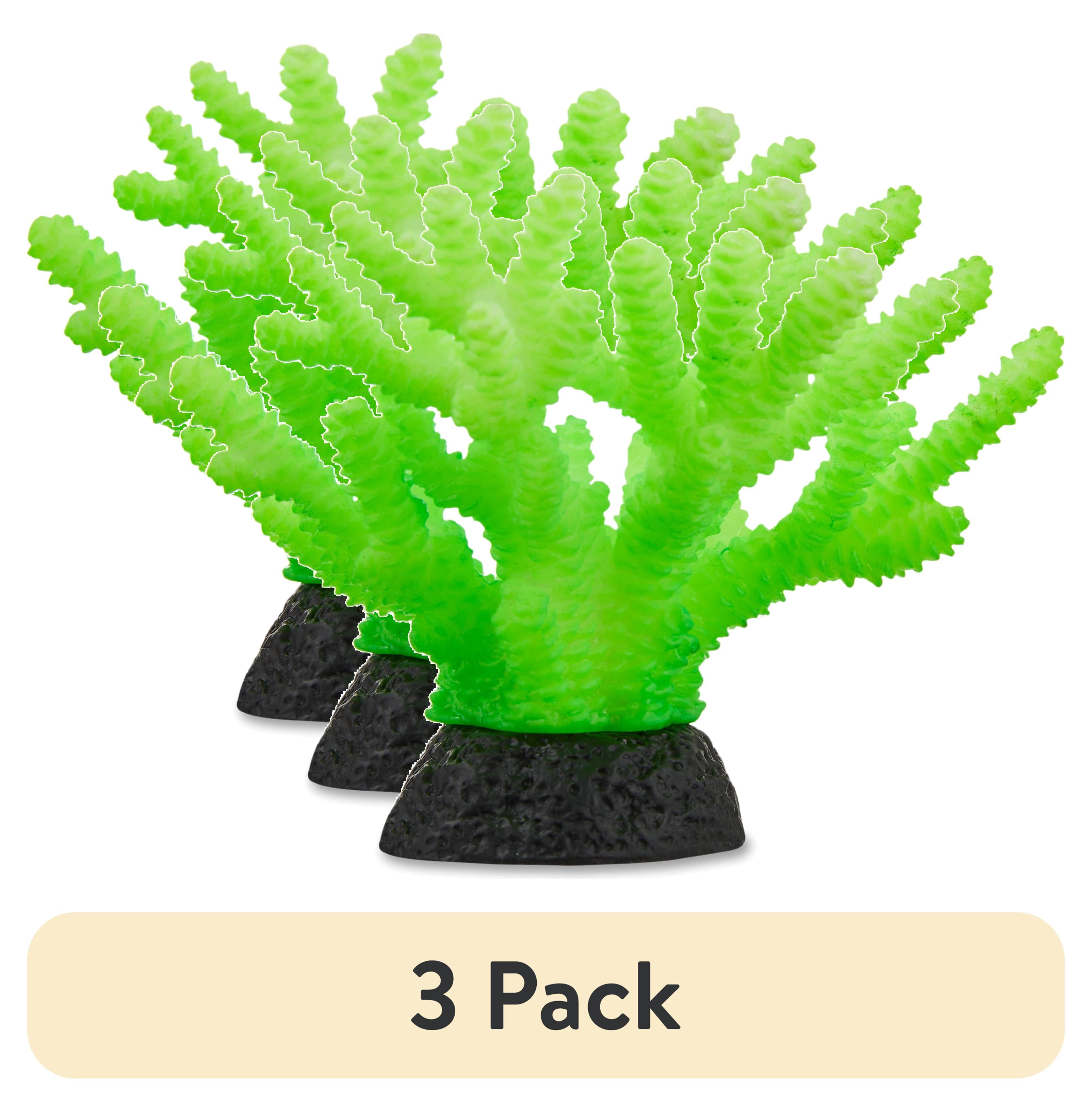 (3 pack) Aqua Culture Glow Branch Coral Aquarium Ornament