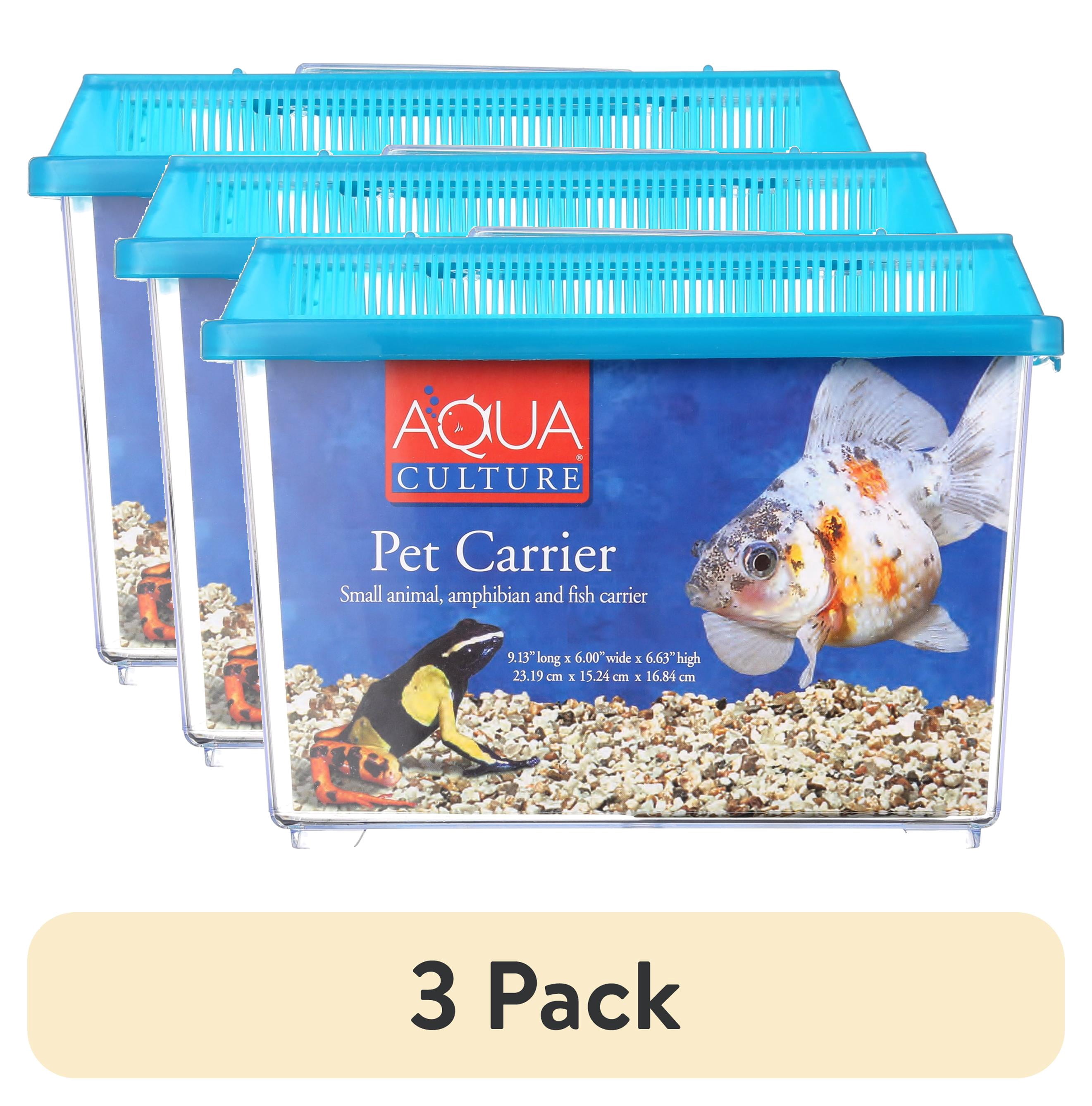 (3 pack) Aqua Culture Pet Carrier for Small Animals, Amphibians, and Fish