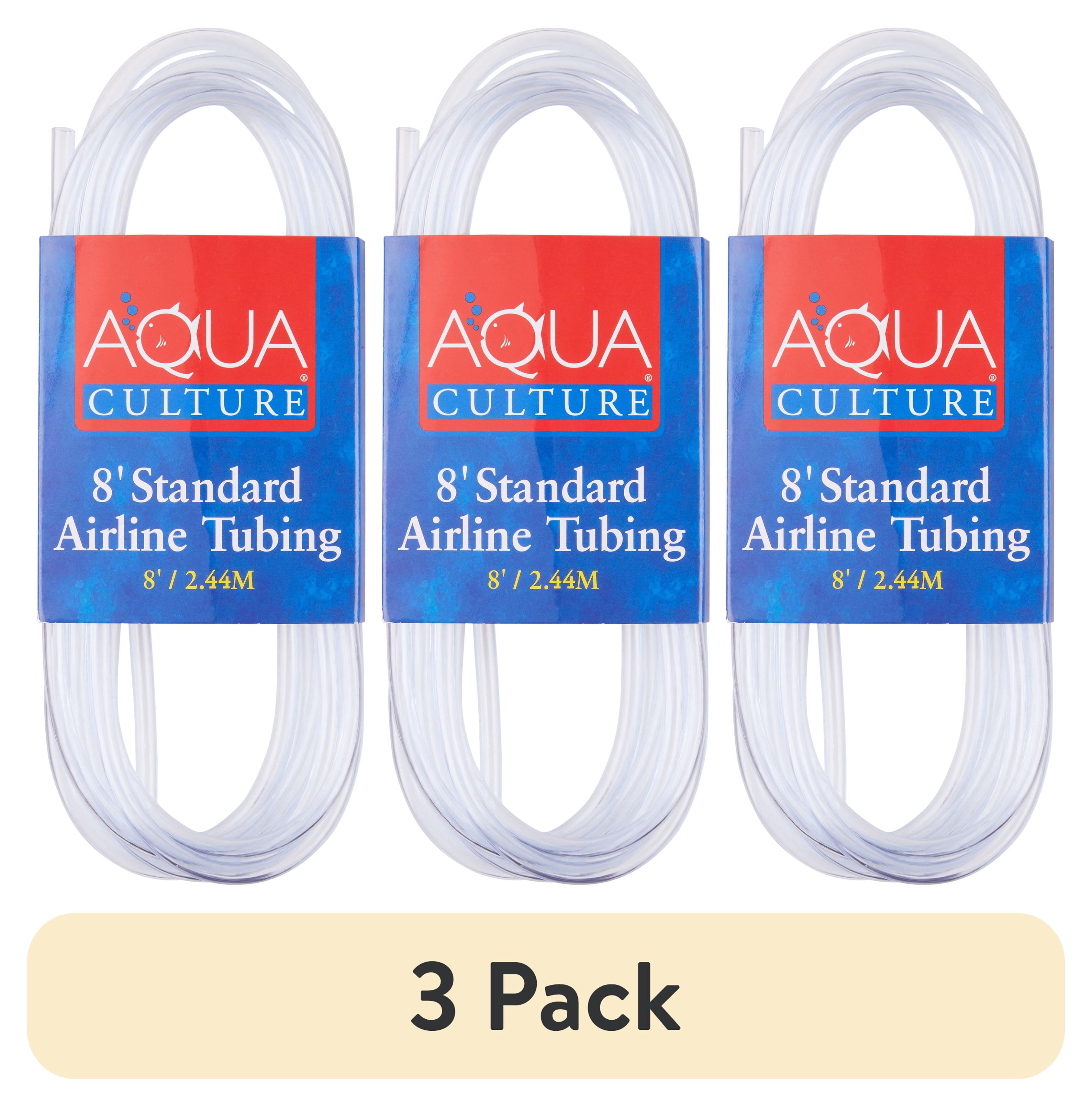 (3 pack) Aqua Culture Standard Aquarium Airline Tubing, 8'