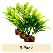 (3 pack) Aqua Culture Value Aquarium Plant Decoration - Green