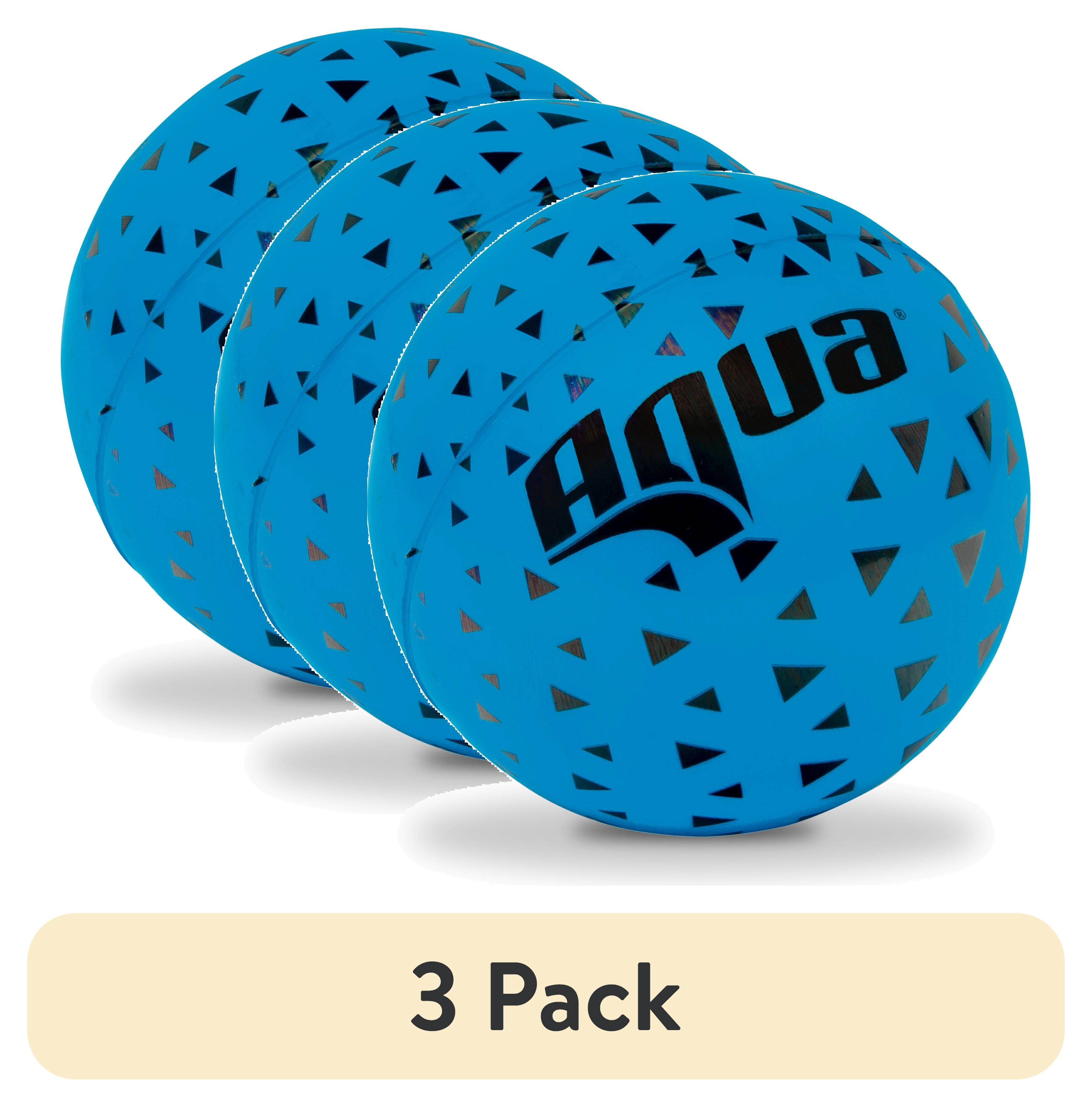 (3 pack) Aqua-Leisure 3.5" Foam Skipper Ball Pool Toy, Blue, Skips Over 75 Feet