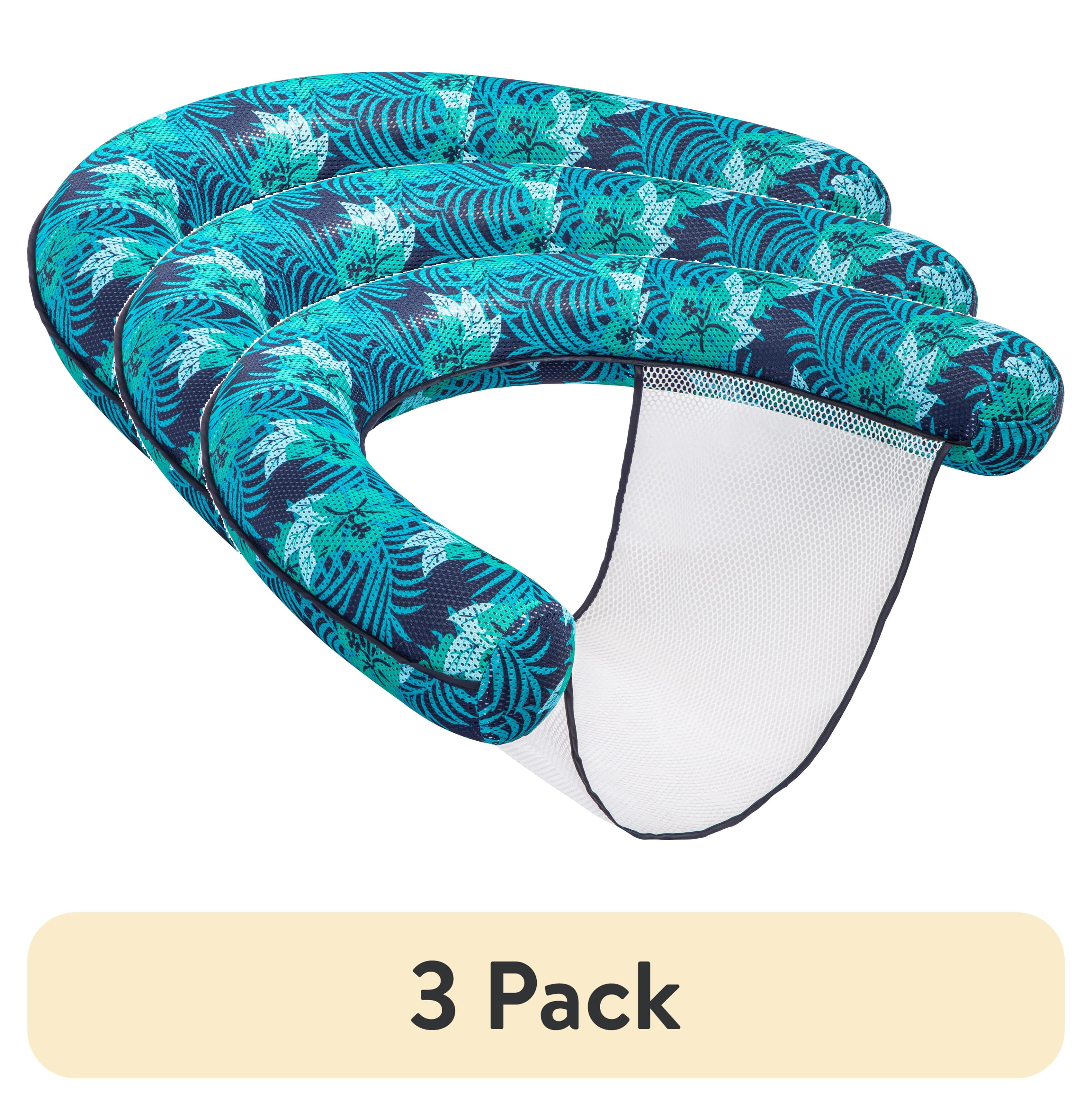 (3 pack) Aqua-Leisure Luxury Noodle Pool Chair, with Soft Cool Weave Mesh Fabric