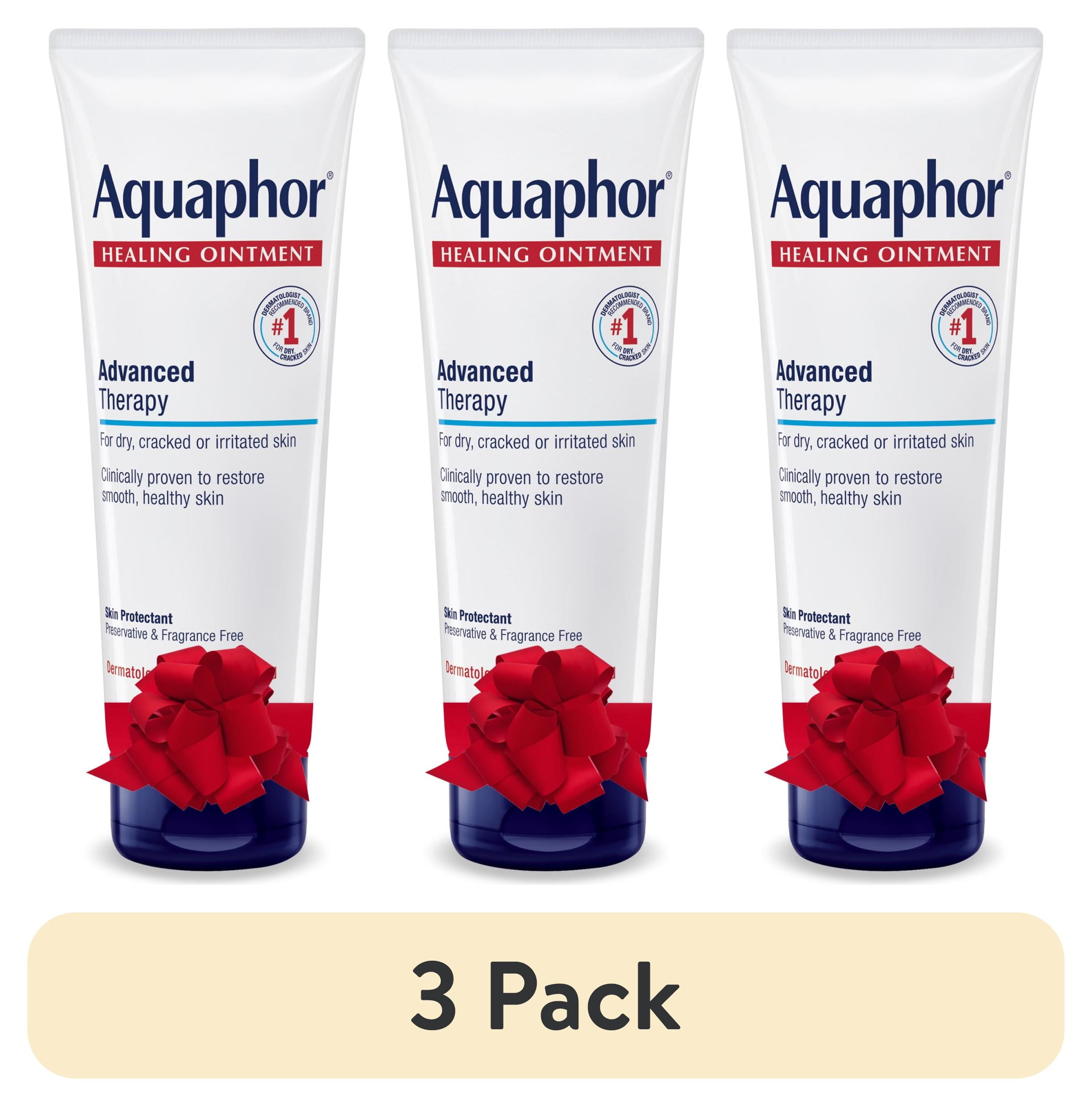 (3 pack) Aquaphor Healing Ointment Skin Protectant, Fragrance Free, Holiday Gifts, 7 oz