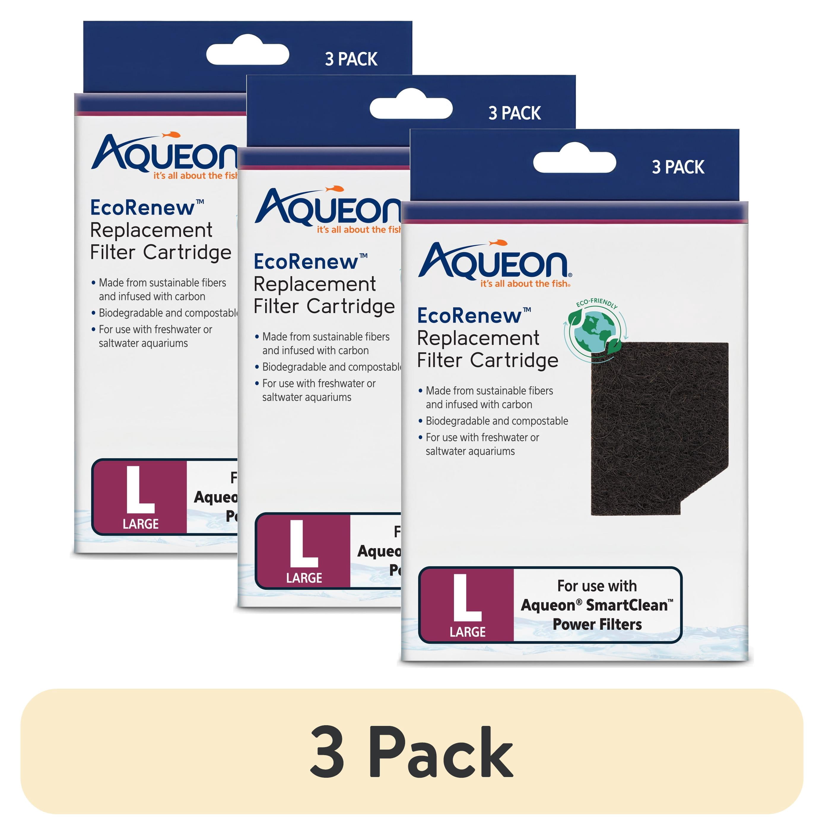 (3 pack) Aqueon EcoRenew Replacement Filter Cartridges Large Large, 3-Pack