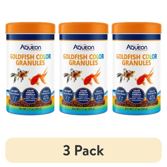 (3 pack) Aqueon Goldfish Color Granules 1.7 ounces