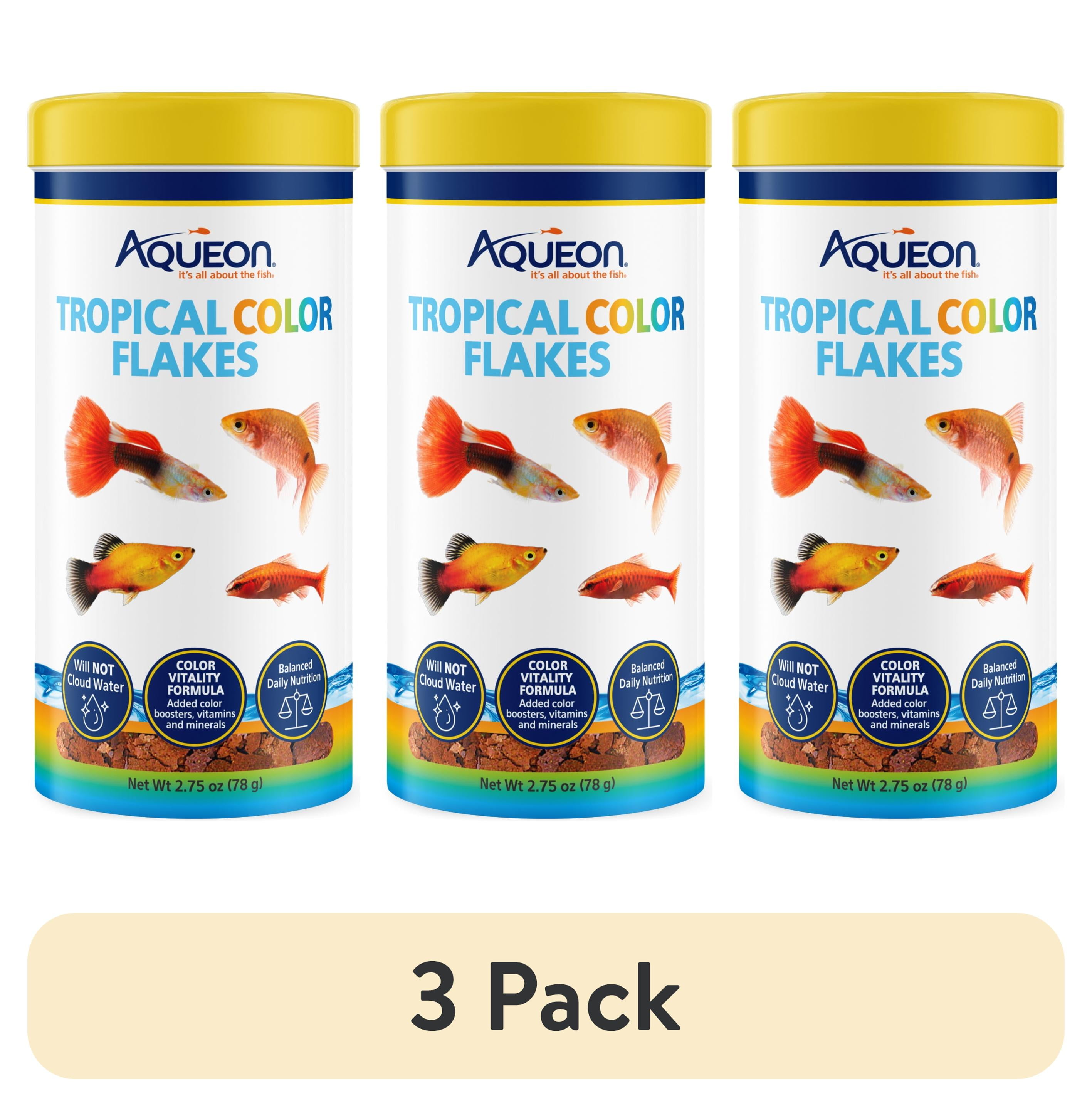 pack) Aqueon Tropical Fish Color Food Flakes Ounces