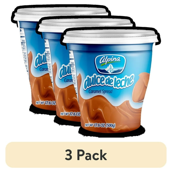 (3 pack) Alpina Arequipe Dulce de Leche Caramel Spread, 17.6 oz, Pack of 3