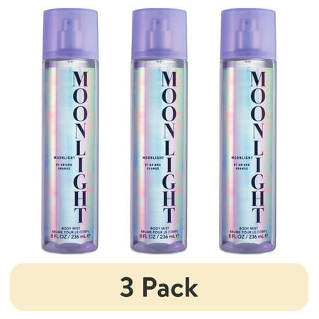 (3 pack) Ariana Grande Moonlight Body Mist for Women, 8.0 fl. oz
