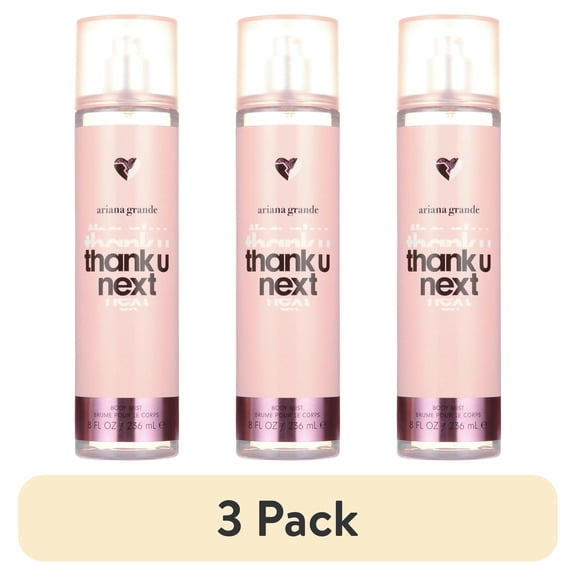 (3 pack) Ariana Grande Thank U Next Body Mist for Women, 8 oz