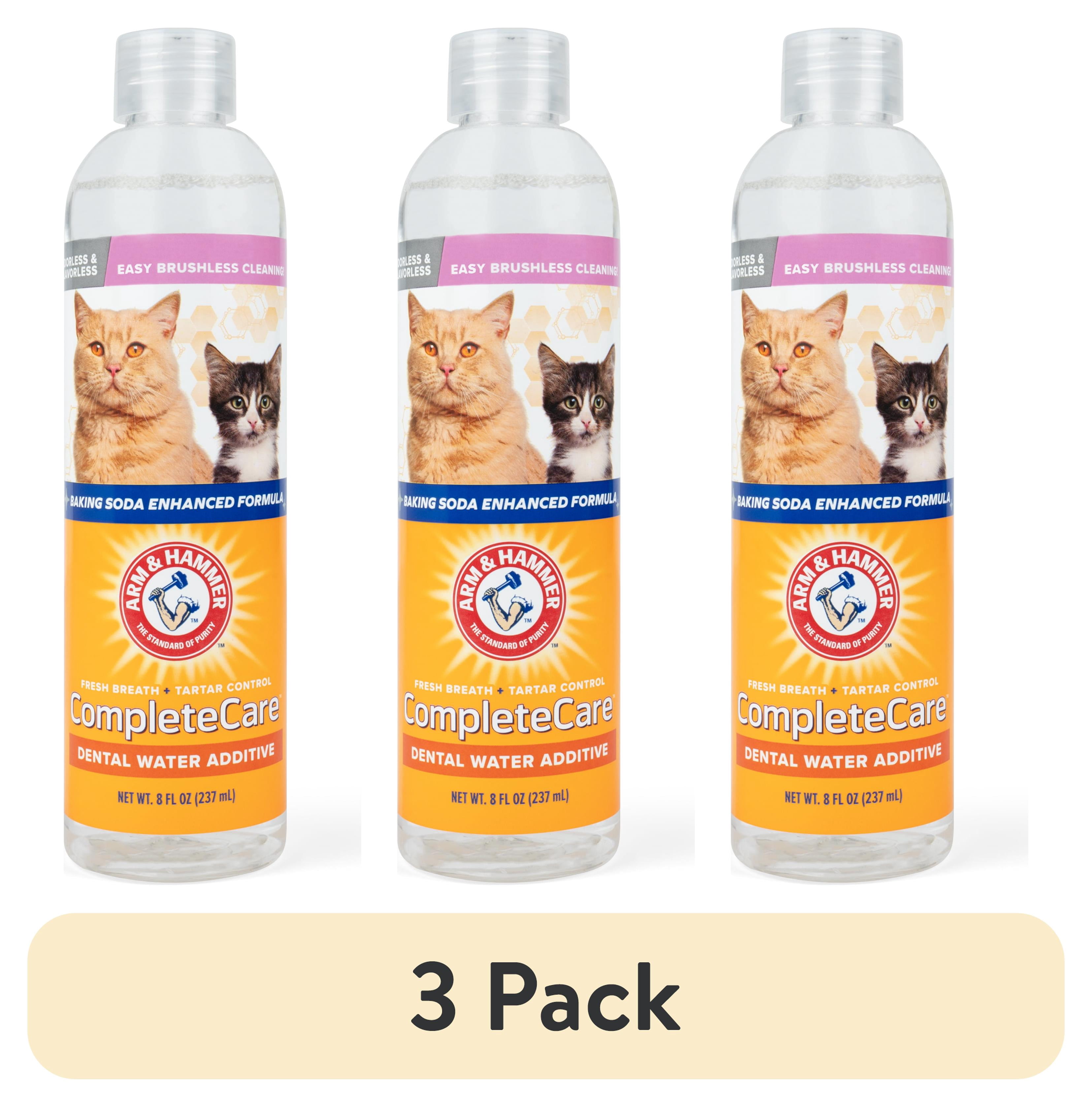 (3 pack) Arm & Hammer Complete Care Dental Water Additive for Cats, 8 fl oz
