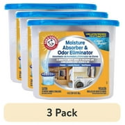 (3 pack) Arm & Hammer Disposable Moisture Absorber and Odor Eliminator, Clean Burst Scent, 14oz Tub