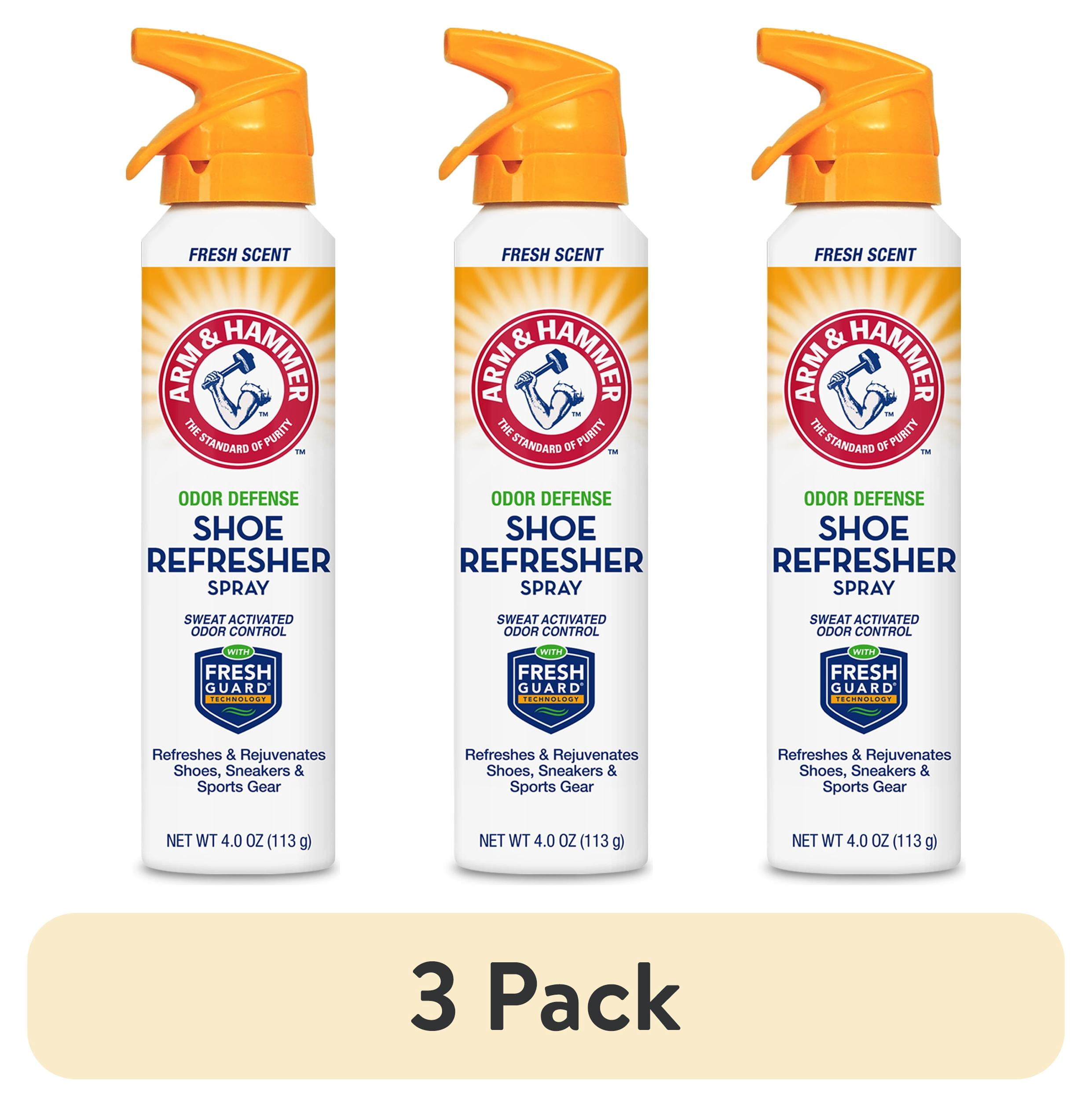 (3 pack) Arm & Hammer Odor Defense Shoe Refresher Spray, Fresh Scent, 4 oz