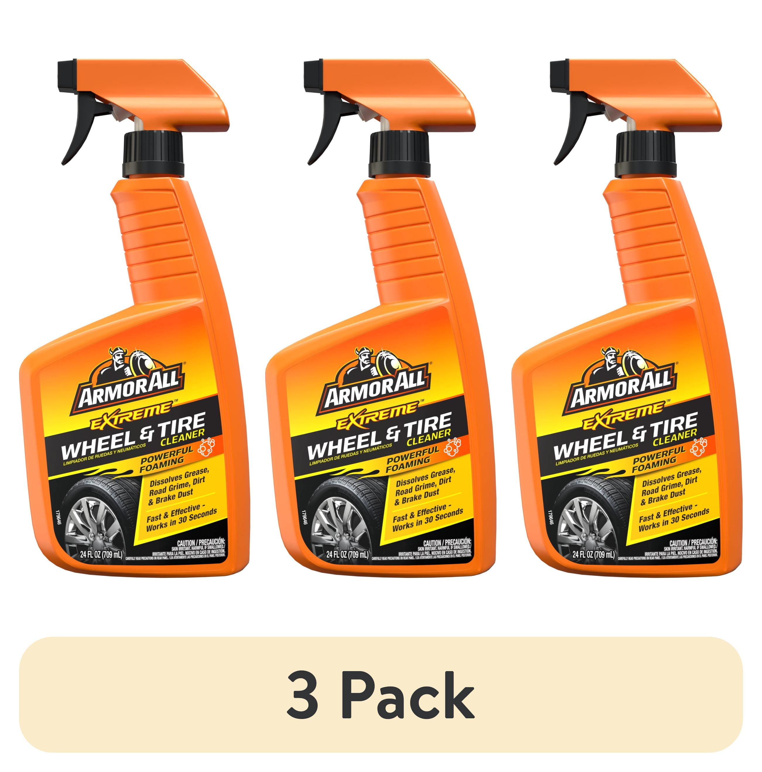(3 pack) Armor All Extreme Wheel Cleaner and Tire Cleaner, Holiday Gift for Men, Dad or Husband - 24 fl oz