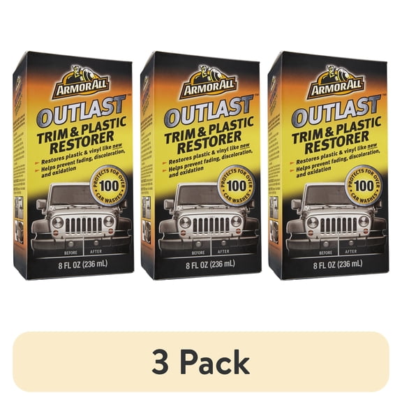 (3 pack) Armor All Outlast Trim and Plastic Restorer - 8 FL OZ
