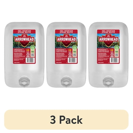 (3 pack) Arrowhead Mountain Spring Water, 2.5 Gallon, Single Plastic Jug