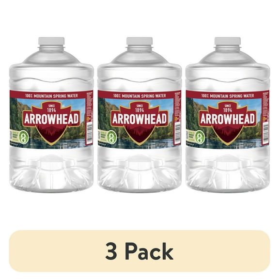 (3 pack) Arrowhead Mountain Spring Water, 3 Liter, Single Plastic Jug