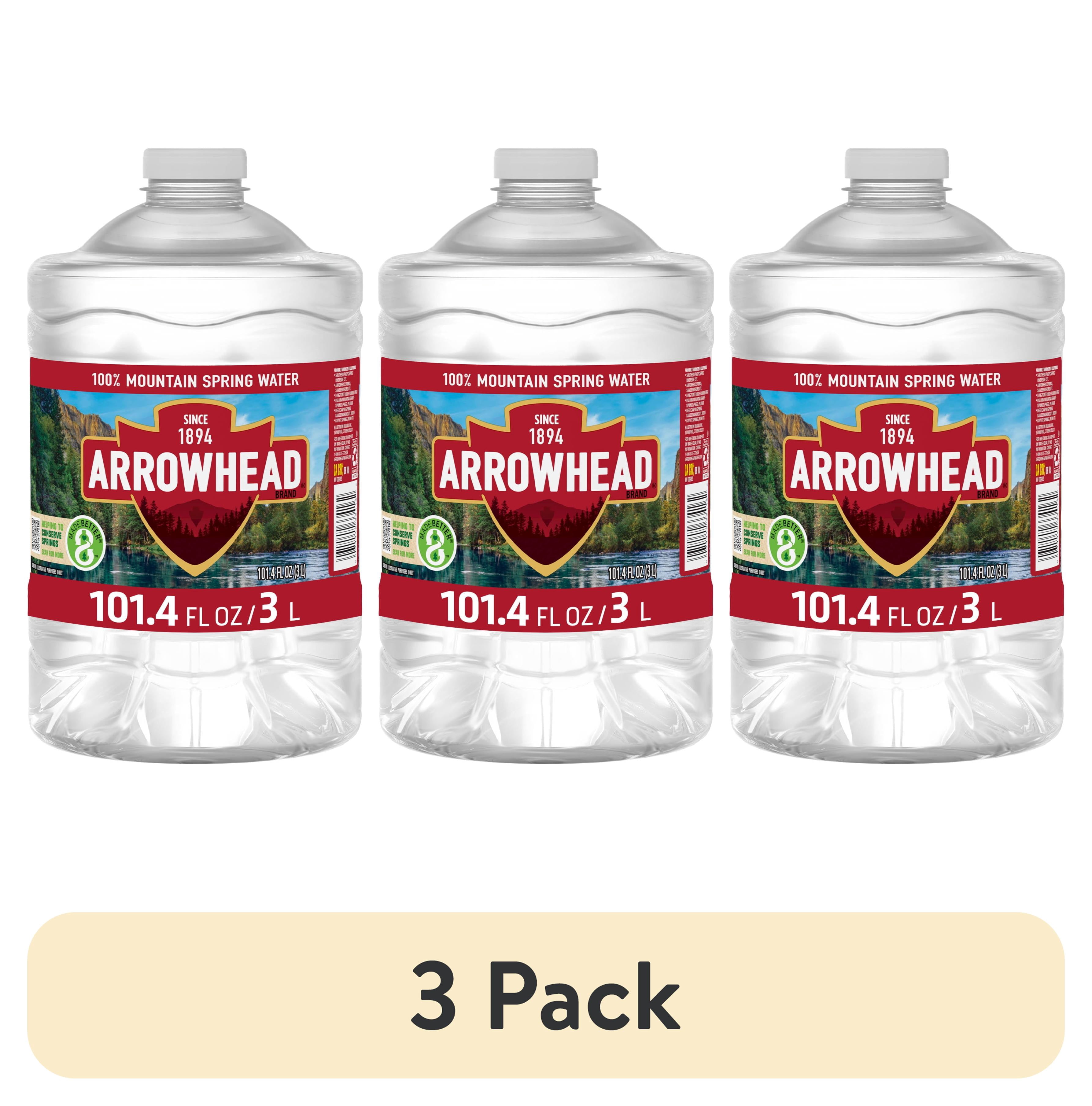 (3 pack) Arrowhead Mountain Spring Water, 3 Liter, Single Plastic Jug