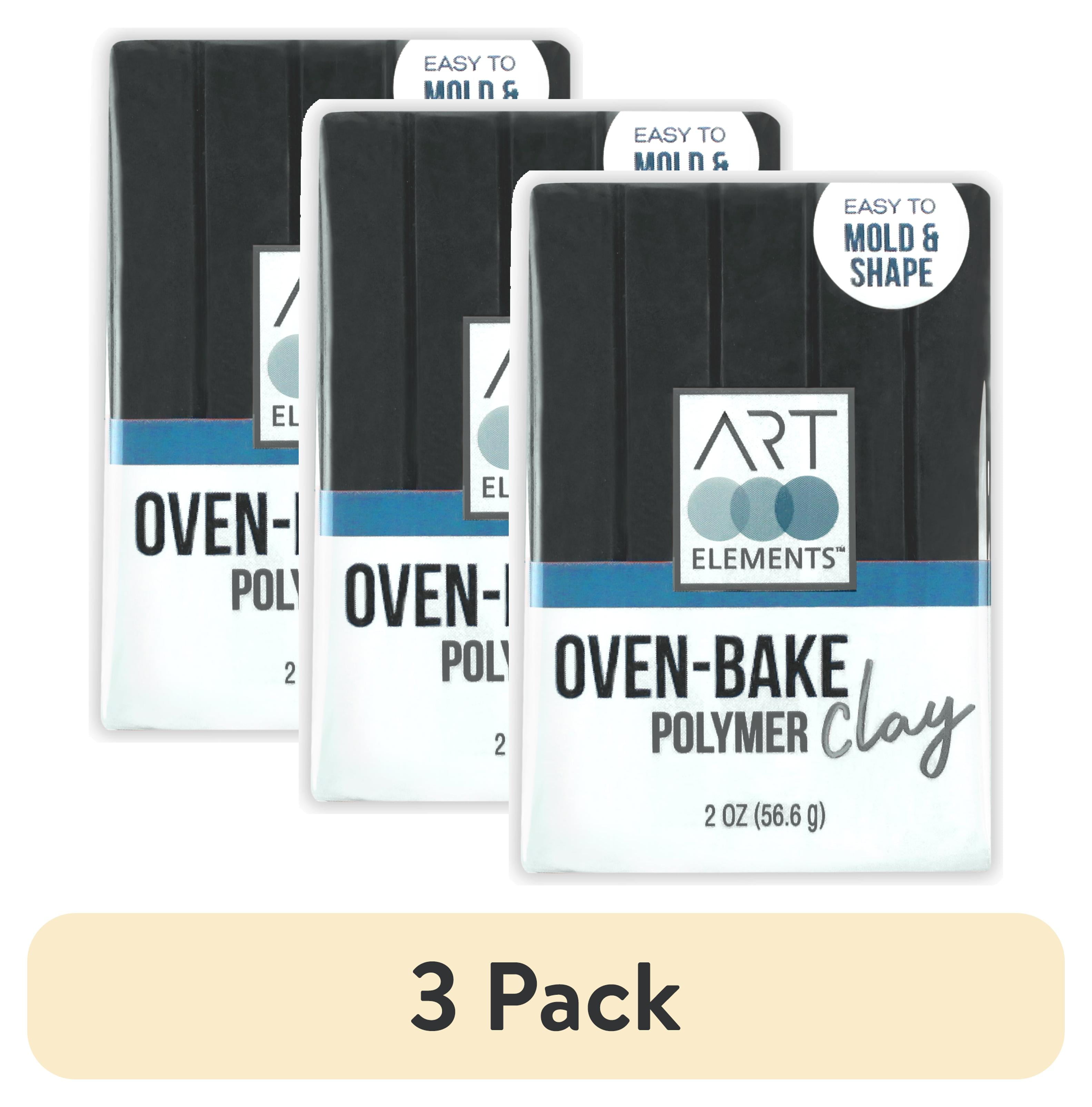 (3 pack) (3 pack) ArtSkills - Art Elements Oven Bake Polymer Clay, 2oz, Black