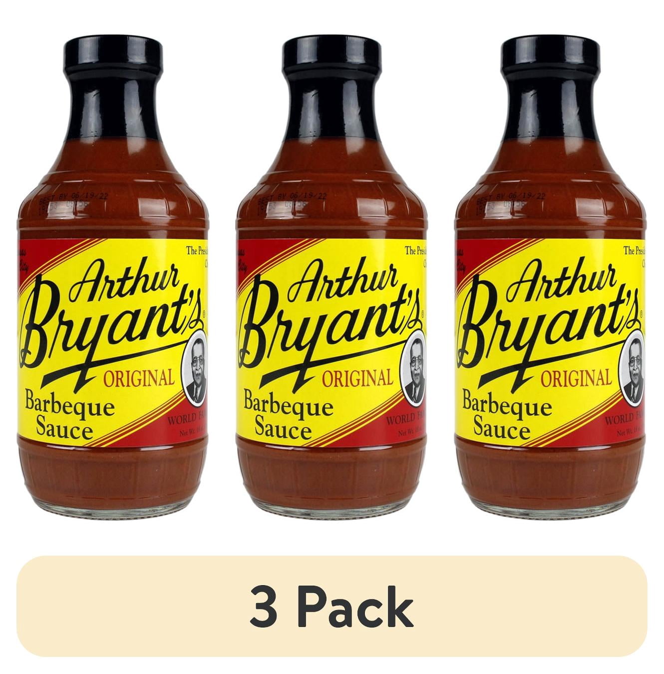 (3 pack) Arthur Bryant's Original Barbeque Sauce, 18 oz - Low Fat & No Cholesterol