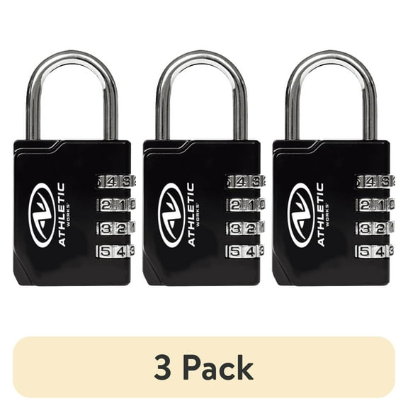 (3 pack) Athletic Works Clicking Combination Lock