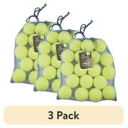 (3 pack) Athletic Works Pressureless Tennis Balls, 18-Pack, for Training and Dog Play