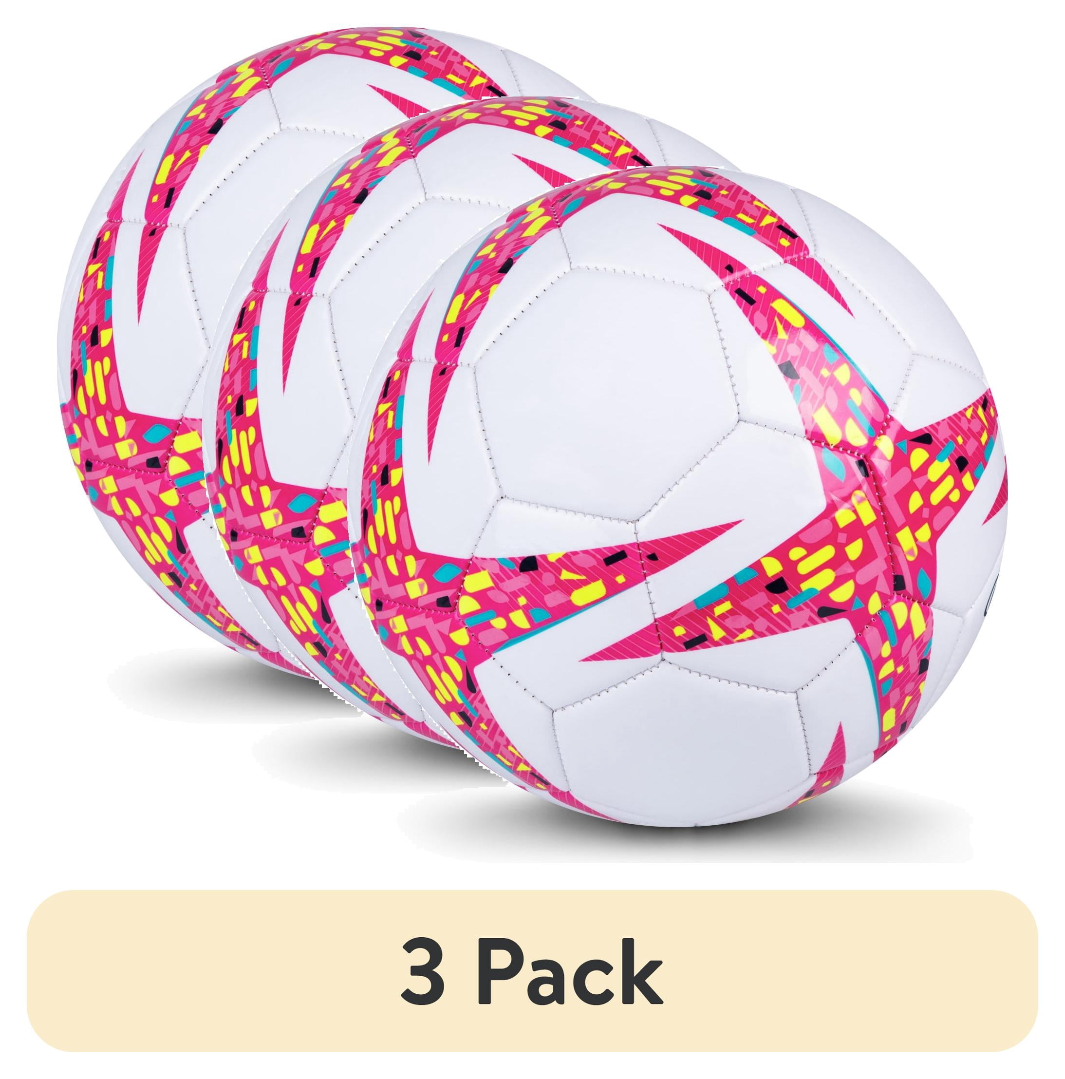 (3 pack) Athletic Works Size 4 Soccer Ball, Pink